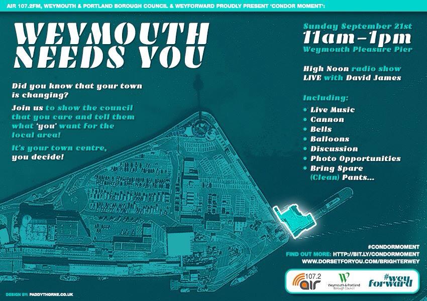 Weymouth Needs You - Raising Town Centre Master Plan Consultation Awareness